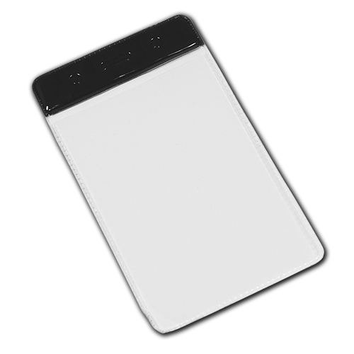 Black Portrait Vinyl Card-Holder - Black Top